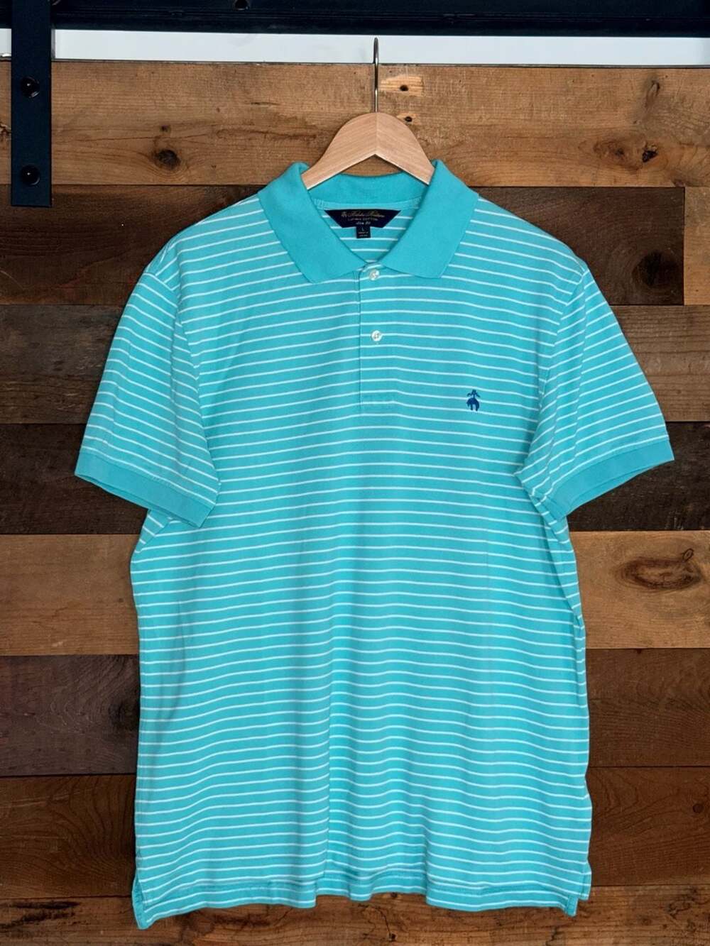 Brooks Brothers Supima Cotton Slim Fit Striped Polo Men's Size L